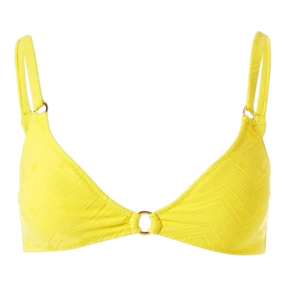Melissa Odabash Montenegro Lemon Zigzag Bikini Top in Lemon NWT - Picture 2 of 6